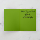 Wij haten vaarwel te zeggen kaart (Binnen)