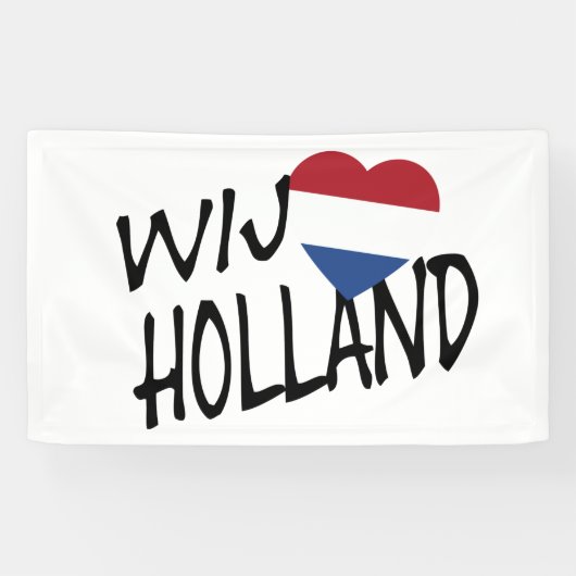 Wij Heartflag Holland bk op nat bnrcnt Spandoek (Horizontaal)