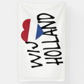 Wij Heartflag Holland bk op nat bnrcnt Spandoek (Verticaal)