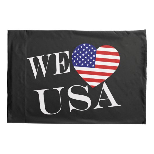 Wij Heartflag USA op pct Kussensloop (Achterkant)