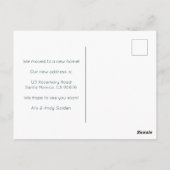 Wij hebben adresverandering Schattigee keukenkunst Briefkaart (Achterkant)