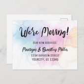 Wij hebben Bewegd Handgeschreven Adres van de Kall Aankondigingskaart (Voorkant / Achterkant)