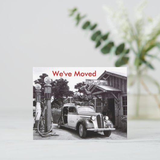 Wij hebben de Aankondiging Retro Verpakte Auto & P (Staand voorkant)