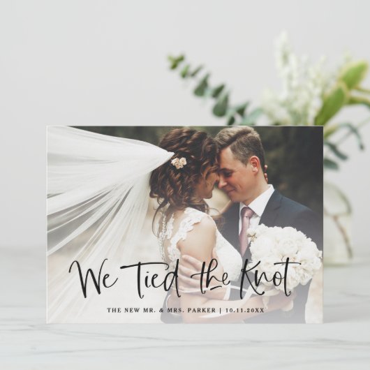 Wij Hebben de Knoop Doorgehakt | Elopement met Cas Aankondiging (Staand voorkant)