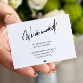 Wij hebben de moderne manuscript bewegende aankond notitiekaartje