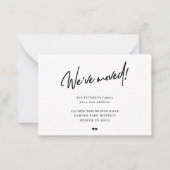 Wij hebben de moderne manuscript bewegende aankond notitiekaartje (Voorkant)