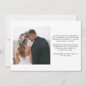 Wij hebben geknipt | Foto Elopement Aankondiging (Achterkant)