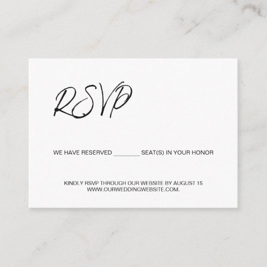 Wij hebben gereserveerde zetels voor u sjabloon QR (Voorkant)