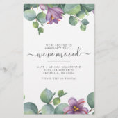 Wij hebben het Adres Eucalyptus Paarse Groene Bewe Briefpapier (Voorkant)