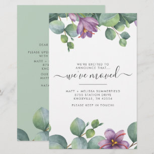 Wij hebben het Adres Eucalyptus Paarse Groene Bewe Briefpapier