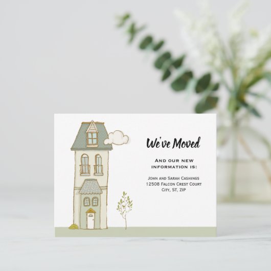 Wij hebben het Briefkaart van de Douane met Huis b (Staand voorkant)