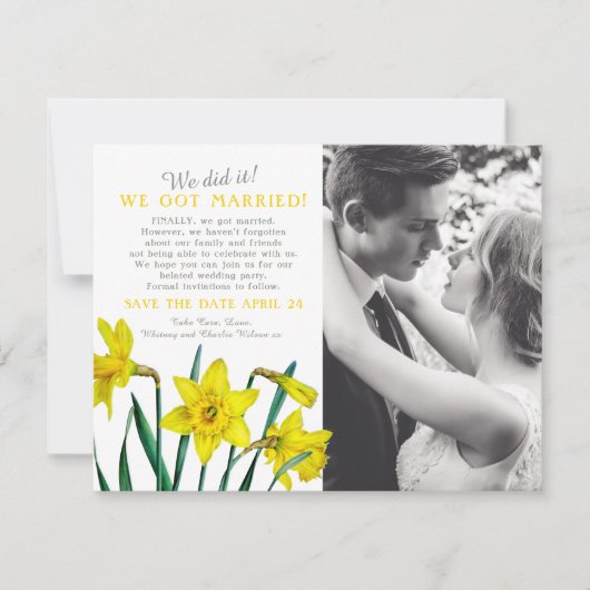 Wij hebben het gedaan gehuwde bruiloft feest save  (Voorkant)