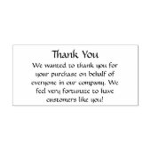 Wij hebben het geluk klanten zoals u te hebben rubberstempel (Afrduk)