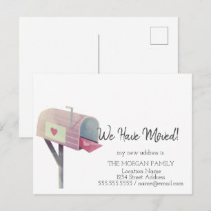 Wij hebben, het Nieuwe Adres van de Brievenbus van Aankondigingskaart