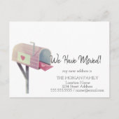 Wij hebben, het Nieuwe Adres van de Brievenbus van Aankondigingskaart (Voorkant)