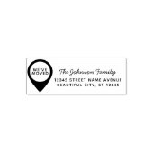 Wij hebben het Verplaatsende Etiket van het Adres  Zelfinktende Stempel (Design)