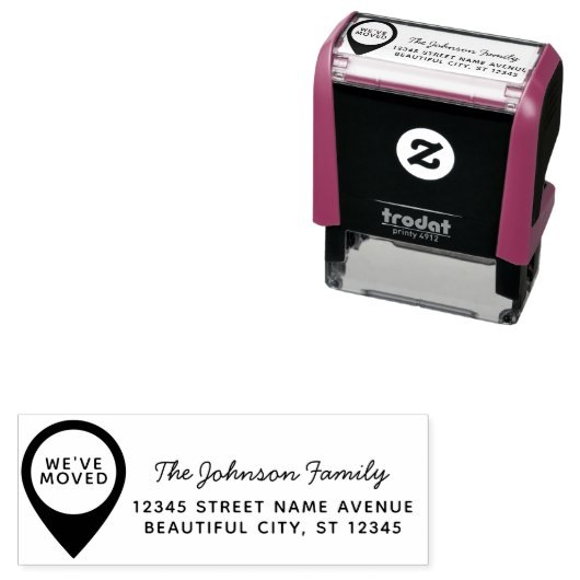 Wij hebben het Verplaatsende Etiket van het Adres  Zelfinktende Stempel (In situ)