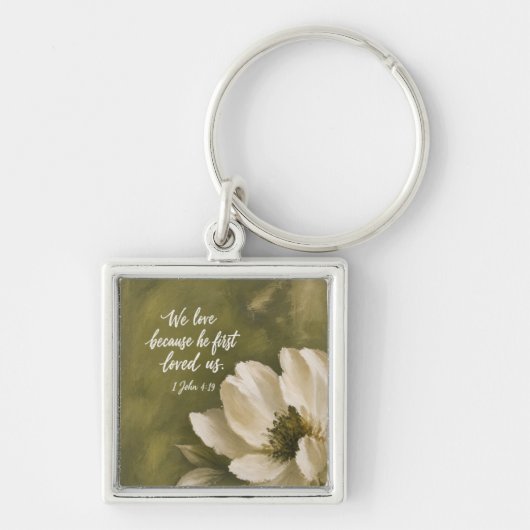 WIJ HEBBEN LIEF OMDAT HIJ ONS EERST LIEFHEBBT | Tr Sleutelhanger (Voorkant)