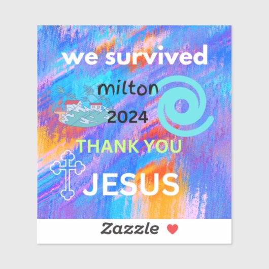 wij hebben milton 2024 overleefd sticker (Vel)