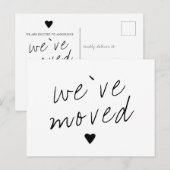 Wij hebben Nieuwe Verandering van het Adres Handge Aankondigingskaart (Voorkant / Achterkant)