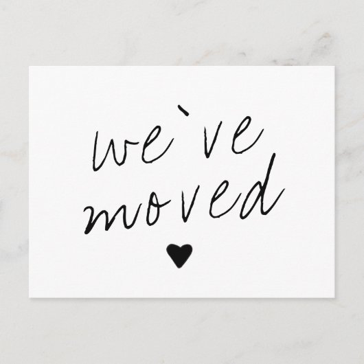 Wij hebben Nieuwe Verandering van het Adres Handge Aankondigingskaart (Voorkant)