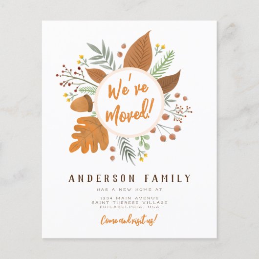 Wij hebben Thanksgiving met Nieuw Adres bewogen (Voorkant)