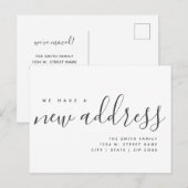 Wij hebben Verandering van de Moderne Calligrafie  Aankondigingskaart (Voorkant / Achterkant)