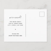 Wij hebben Verandering van de Moderne Calligrafie  Aankondigingskaart (Achterkant)