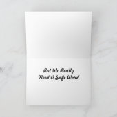 Wij hebben werkelijk een Veilig Woord nodig Feestdagen Kaart (Binnen)