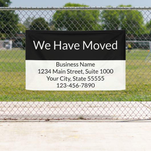 Wij hebben zakelijke aankondiging zwart-wit verpla spandoek (Insitu)