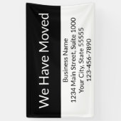 Wij hebben zakelijke aankondiging zwart-wit verpla spandoek (Verticaal)