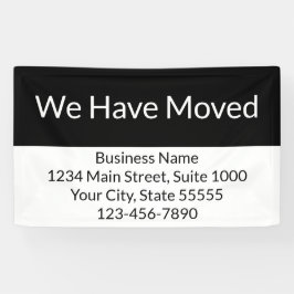 Wij hebben zakelijke aankondiging zwart-wit verpla spandoek