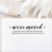 Wij hebben zwarte witte manuscript bewegende aanko etiket (Insitu)