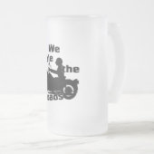 Wij heersen over de wegen Biker 16 oz Frosted Glas Matglas Bierpul (Voorkant rechts)