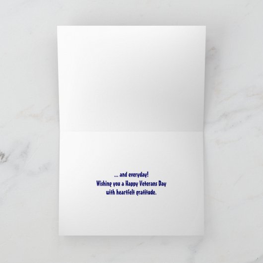 Wij herinneren u aan de Kaart van uw Veteranendag (Binnen)