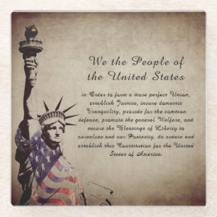  Wij het Amerikaanse volksbeeld van vrijheid Glazen Onderzetter