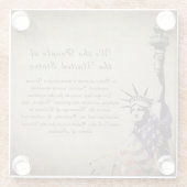 Wij het Amerikaanse volksbeeld van vrijheid Glazen Onderzetter (Achterkant)