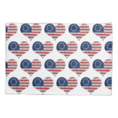 Wij, het Hoesje van de People American Flag Heart  Kussensloop (Achterkant)