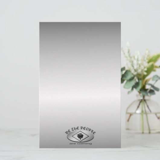 Wij, het Metallic schild Logo met Torch Briefpapier (Staand voorkant)