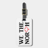 Wij het Noorden. Canadese pride met een rood esdoo Bagagelabel (Voorkant verticaal)