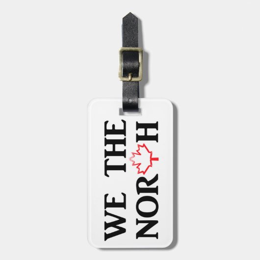 Wij het Noorden. Canadese pride met een rood esdoo Bagagelabel (Voorkant verticaal)