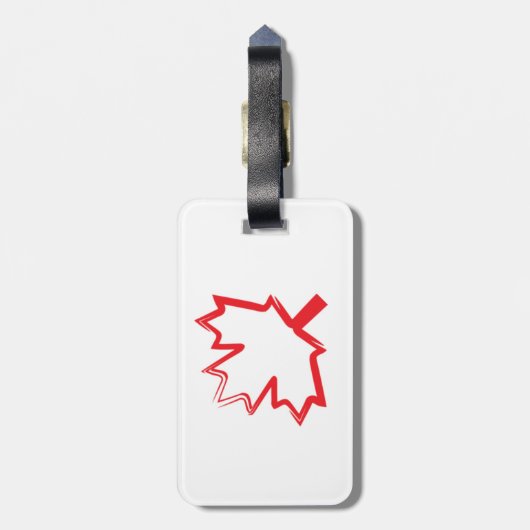 Wij het Noorden. Canadese pride met een rood esdoo Bagagelabel (Achterkant verticaal)