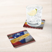 Wij, het People American Flag Square Paper Onderze Kartonnen Onderzetters (Insitu)