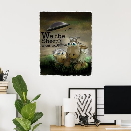 Wij het Poster van Sheeple (Thuiskantoor)