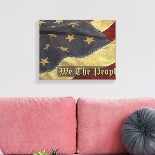Wij, het schilderwerk van de Volksvlag Canvas Afdruk (Insitu (Woonkamer))