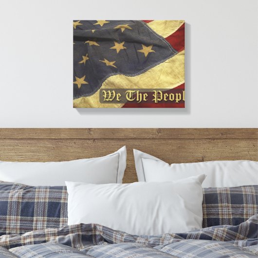 Wij, het schilderwerk van de Volksvlag Canvas Afdruk (Insitu (Slaapkamer))