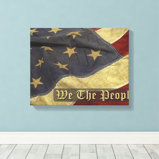 Wij, het schilderwerk van de Volksvlag Canvas Afdruk (Insitu (Houten vloer))