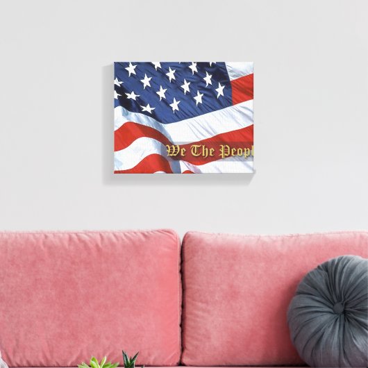 Wij, het schilderwerk van de Volksvlag Canvas Afdruk (Insitu (Woonkamer))