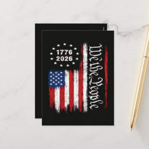 Wij Het Volk 1776 2026 Patriottische Vlag Feestdagenkaart