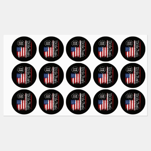 Wij Het Volk 1776 2026 Patriottische Vlag Labels (Vel)